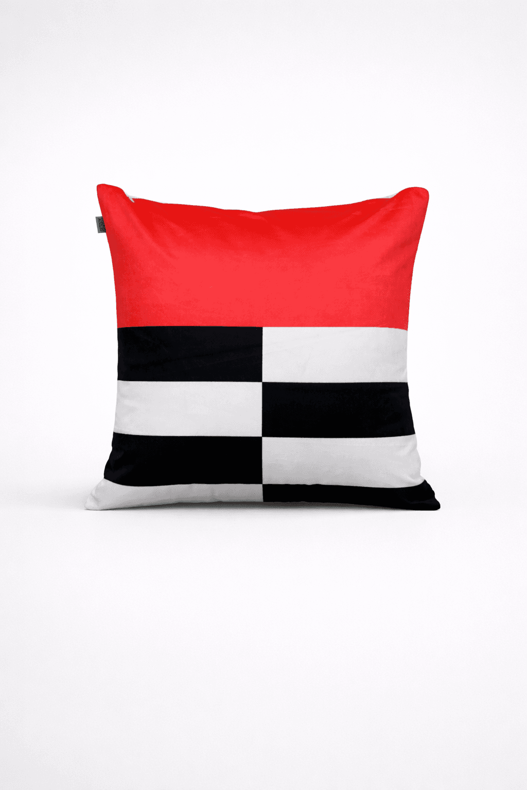 Crimson Contrast Pillow