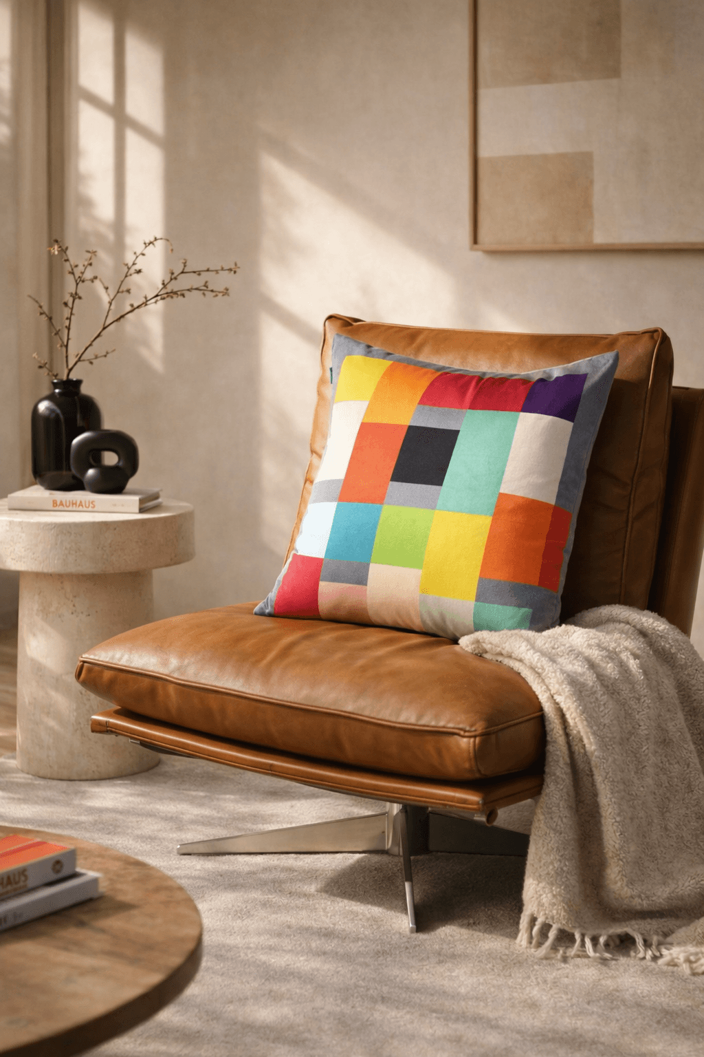Studio Prism Pillow in Rachel T.'s home